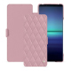 Housse cuir Sony Xperia 1 V - Rose - Couture ( Nappa - Pantone #efbae1 ) 