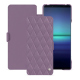 Sony Xperia 1 V leather case - Lilas - Couture ( Nappa - Pantone #b9a3e3 ) 