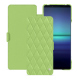 Lederschutzhülle Sony Xperia 1 V - Vert olive - Couture ( Nappa - Pantone #a7c58e ) 