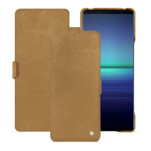 Housse luxe pour Sony Xperia 1 V - Protection chic et robusteSable vintage ( Pantone #9b7340 ) 