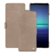 Custodia in pelle Sony Xperia 1 V - Taupe vintage ( Pantone #bda790 ) 