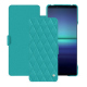Custodia in pelle Sony Xperia 1 V - Bleu fluo - Couture