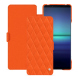 Funda de piel Sony Xperia 1 V - Orange fluo - Couture ( Pantone #ff5406 ) 