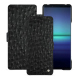 Sony Xperia 1 V leather case - Autruche nero ( Noir / Black) 
