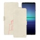 Housse cuir Sony Xperia 1 V - Blanc escumo ( Pantone #D6D6D1 )