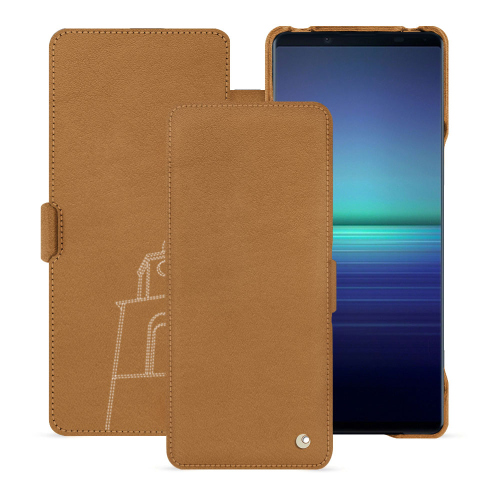 Funda de lujo para Sony Xperia 1 V - Protección elegante y robustaCastan esparciate ( Pantone #824F2A )