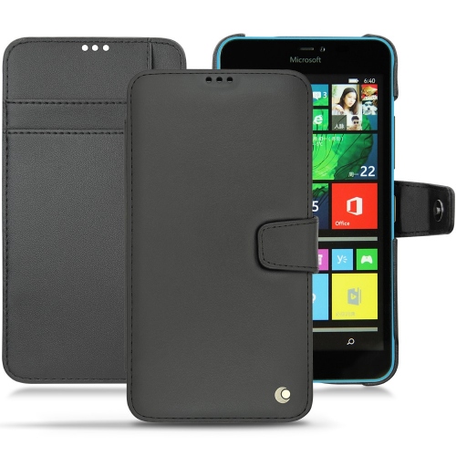 가죽 커버 Microsoft Lumia 640 - 640 Dual Sim - Noir ( Nappa - Black ) 