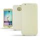 Capa em pele Samsung SM-G920A Galaxy S6 - Ivoire ( Sleek P C12 - White ) 