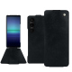 Housse cuir Sony Xperia 1 V - Dark vintage ( Pantone #050505 ) 