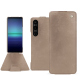 Capa em pele Sony Xperia 1 V - Taupe vintage ( Pantone #bda790 ) 