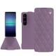 Sony Xperia 1 V leather case - Lilas - Couture ( Nappa - Pantone #b9a3e3 ) 