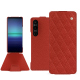 Lederschutzhülle Sony Xperia 1 V - Papaye - Couture ( Pantone #b54317 ) 