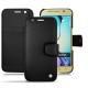 Samsung SM-G920A Galaxy S6 leather case - Ebène ( Sleek P C12 - Black ) 