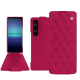 Capa em pele Sony Xperia 1 V - Rose fluo - Couture ( Pantone #ff16b4 ) 