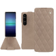 Capa em pele Sony Xperia 1 V - Taupe vintage - Couture ( Pantone #591d16 ) 