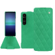 Lederschutzhülle Sony Xperia 1 V - Menthe vintage - Couture ( Pantone #37b375 ) 