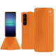 Funda de piel Sony Xperia 1 V - Abaca arancio ( Pantone #d77540 )