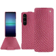 Funda de piel Sony Xperia 1 V - Serpent ciclamino ( Pantone #9E4C6E ) 