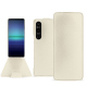 Lederschutzhülle Sony Xperia 1 V - Blanc PU ( White ) 