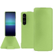Sony Xperia 1 V leather case - Vert olive PU ( Pantone #a7c58e )