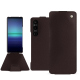 Housse cuir Sony Xperia 1 V - Marron envoûtant ( Pantone #4e3629 ) 