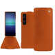 Custodia in pelle Sony Xperia 1 V - Orange vibrant ( Pantone #e36b39 ) 