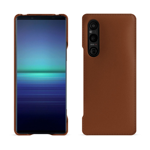 Coque luxe pour Sony Xperia 1 V - Protection élégante et durableMarron ( Nappa - Pantone #8B4720 ) 