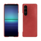 Coque cuir Sony Xperia 1 V - Cerise vintage ( Pantone #a6302e ) 