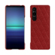 Sony Xperia 1 V leather cover - Tomate - Couture ( Pantone #a61715 )