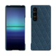 Capa em pele Sony Xperia 1 V - Indigo - Couture ( Pantone #1f4565 ) 
