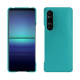 Coque cuir Sony Xperia 1 V - Bleu fluo 