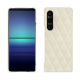 Capa em pele Sony Xperia 1 V - Blanc escumo - Couture ( Pantone #D6D6D1 )