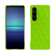 レザーケース Sony Xperia 1 V - Vert fluo - Couture ( Pantone #00ab5f ) 