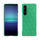 Lederschutzhülle Sony Xperia 1 V - Menthe vintage - Couture ( Pantone #37b375 ) 