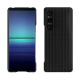 Lederschutzhülle Sony Xperia 1 V - Abaca nero ( Noir / Black) 