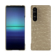 Sony Xperia 1 V leather cover - Autruche desert ( Pantone #A39382 ) 