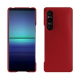 Coque cuir Sony Xperia 1 V - Rouge PU ( Pantone #d50032 )