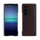 Sony Xperia 1 V leather cover - Marron envoûtant ( Pantone #4e3629 ) 