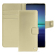 가죽 커버 Sony Xperia 1 V - Beige ( Nappa - Pantone #ceb888 ) 