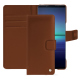 Sony Xperia 1 V leather case - Marron ( Nappa - Pantone #8B4720 ) 
