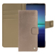 Sony Xperia 1 V leather case - Taupe vintage ( Pantone #bda790 ) 