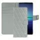 가죽 커버 Sony Xperia 1 V - Gris - Couture ( Nappa - Pantone #c1c6c8 ) 