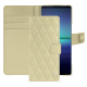 Sony Xperia 1 V leather case - Beige - Couture ( Nappa - Pantone #ceb888 ) 