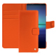 Sony Xperia 1 V leather case - Orange fluo ( Pantone #ff5406 ) 