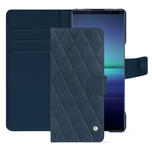Sony Xperia 1 V Wallet-Hülle | Elegant und praktischJean vintage - Couture ( Pantone #2f414f  ) 