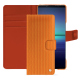 Custodia in pelle Sony Xperia 1 V - Abaca arancio ( Pantone #d77540 )