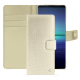 Housse cuir Sony Xperia 1 V - Crocodile milk ( Pantone #d6d2c4 ) 