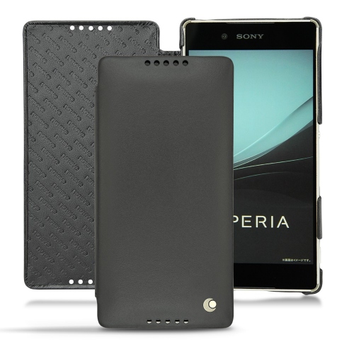 レザーケース Sony Xperia Z3+ - Xperia Z4 - Noir ( Nappa - Black ) 