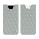 Funda de piel Apple iPhone 15 Pro - Gris - Couture ( Nappa - Pantone #c1c6c8 ) 
