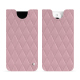 Pochette cuir Apple iPhone 15 Pro - Rose - Couture ( Nappa - Pantone #efbae1 ) 